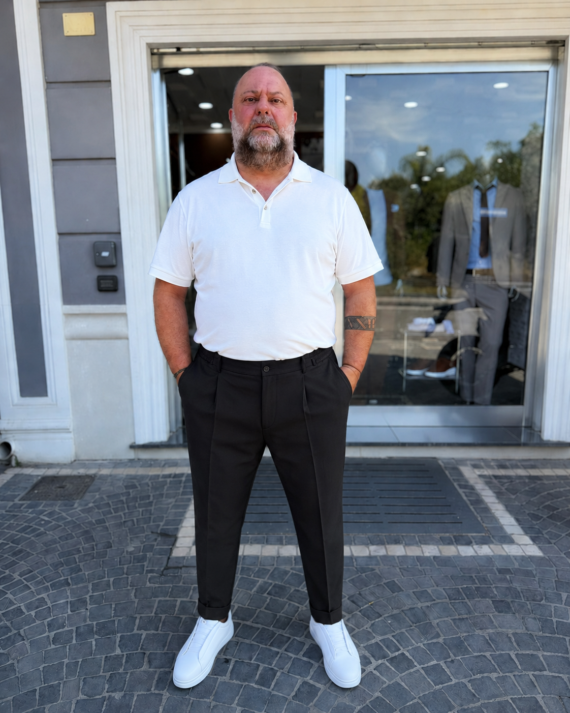 pantalone classic Bottega Napoletana- Nero