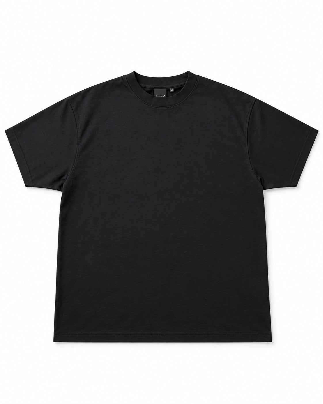 T-SHIRT FILO DI SCOZIA MEED-NERO