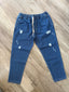 pantalaccio jeans con rotture e abrasioni MOD