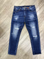 jeans lavaggio scuro abrasioni MOD
