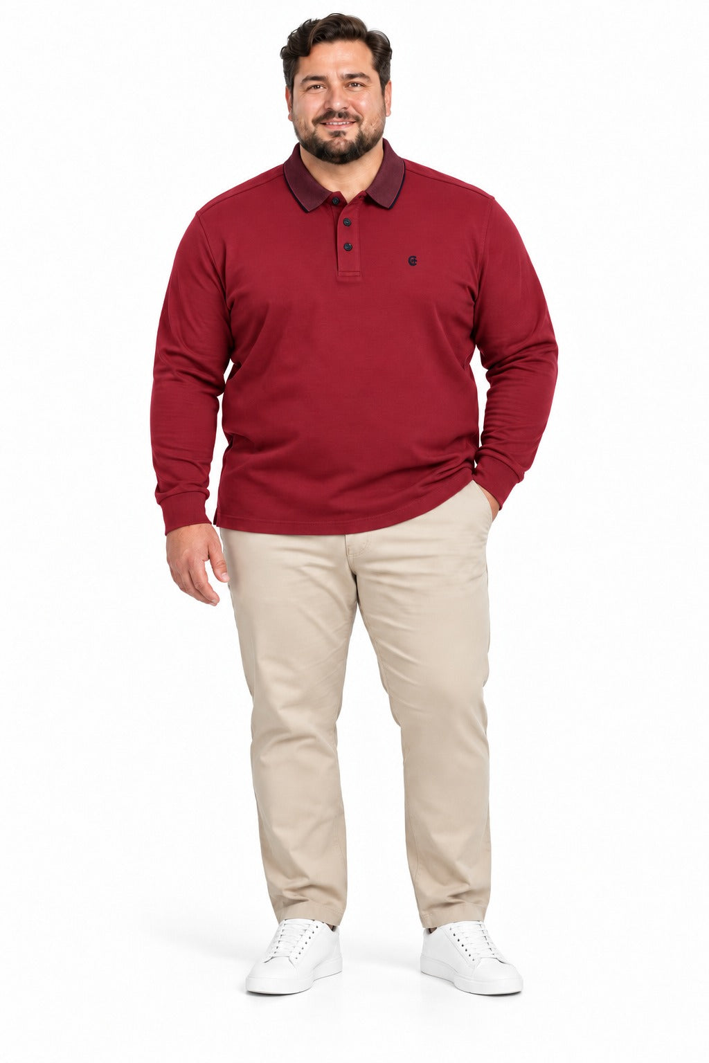 POLO COTONE CALDO COVERI- BORDEAUX