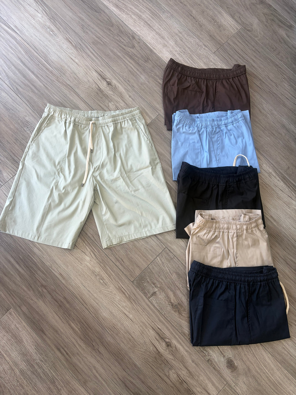 bermuda pantalaccio tessuto tech Noir Fox- Celeste