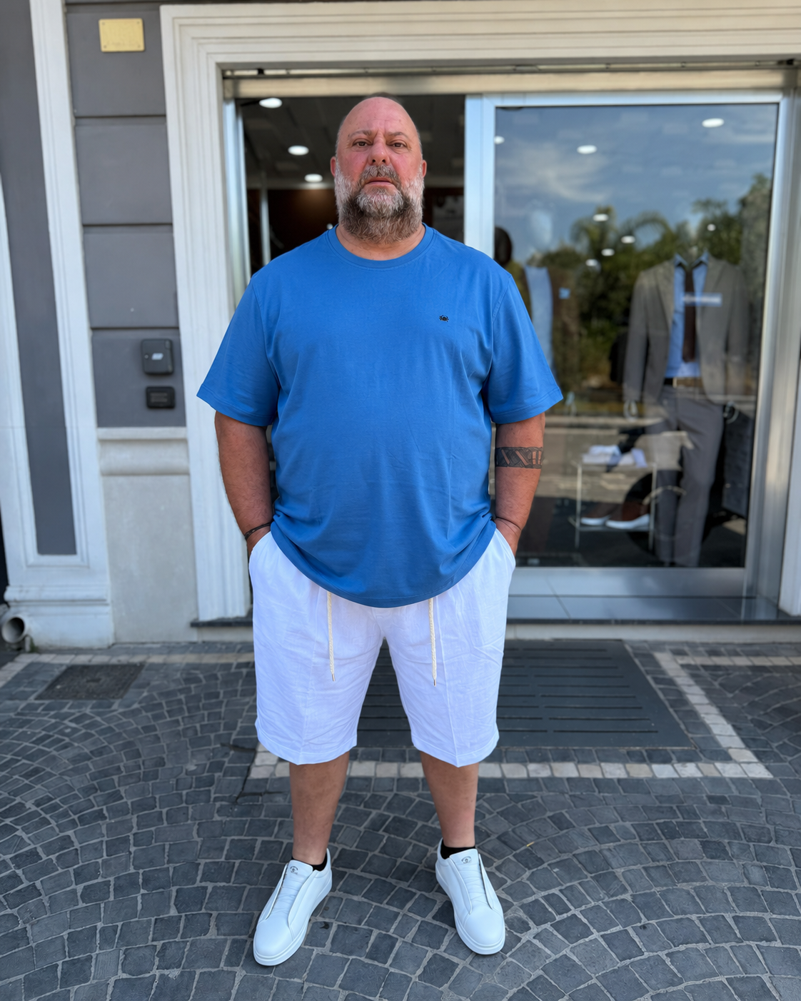 T-Shirt basic Granchio- Bluette