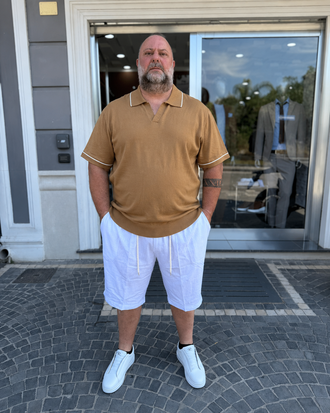 Maglia Polo Derby Bottega Napoletana- Avana