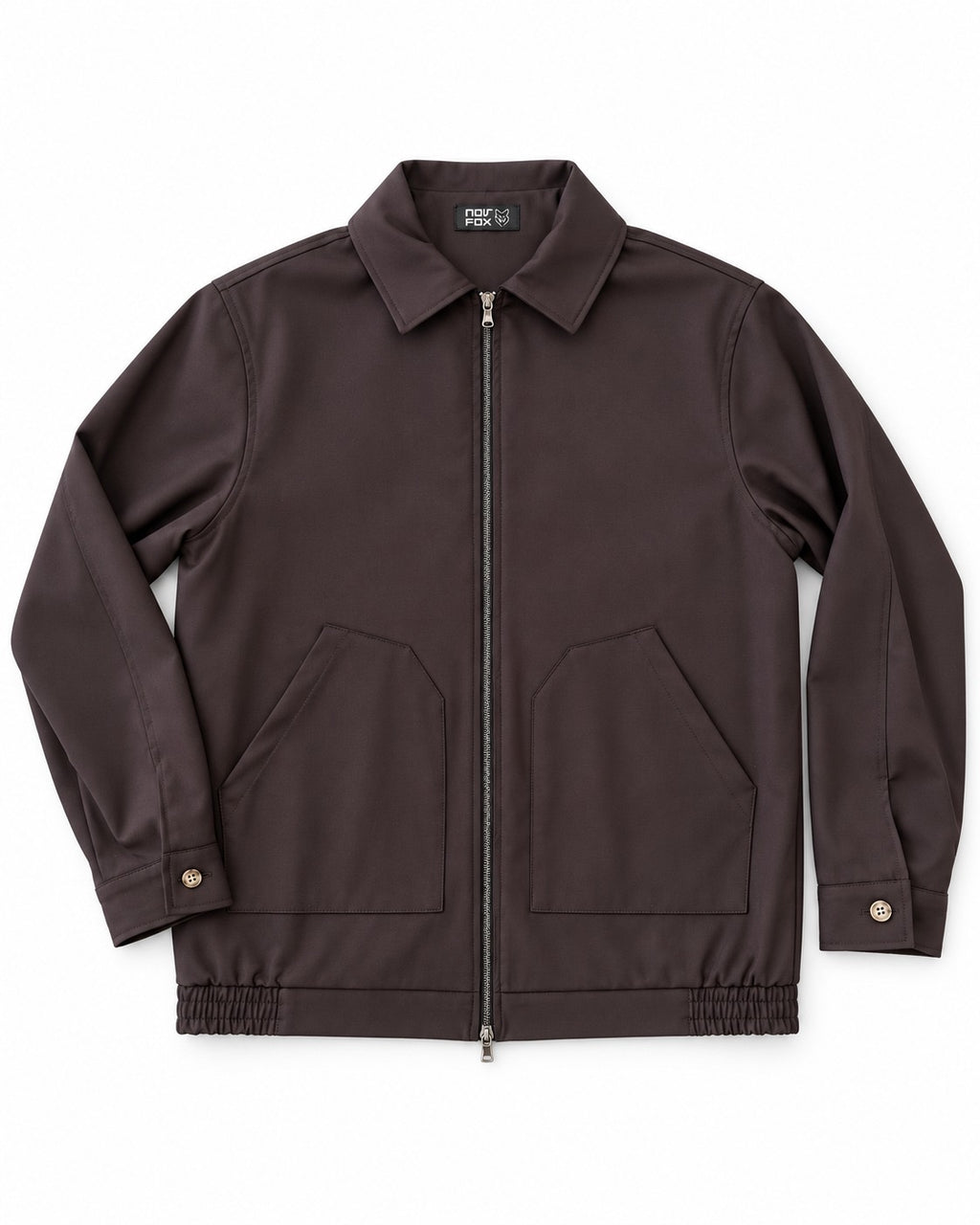 CAMICIONE GIACCA CON ZIP NOIR FOX-MORO