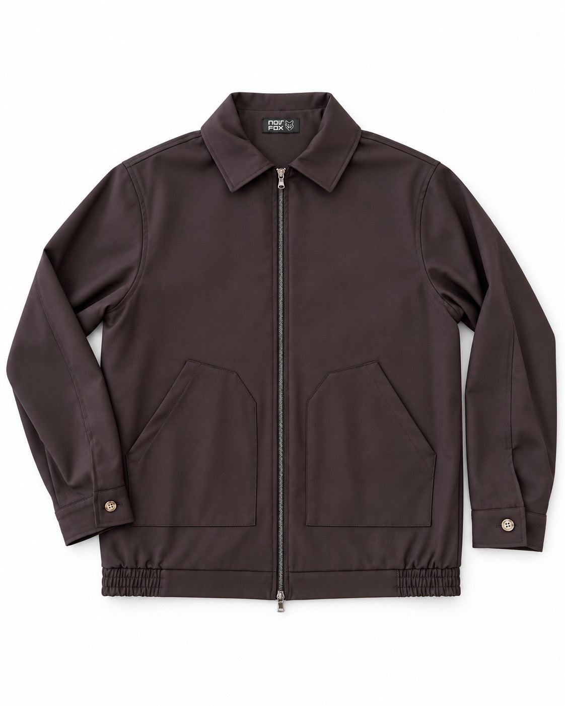 CAMICIONE GIACCA CON ZIP NOIR FOX-MORO