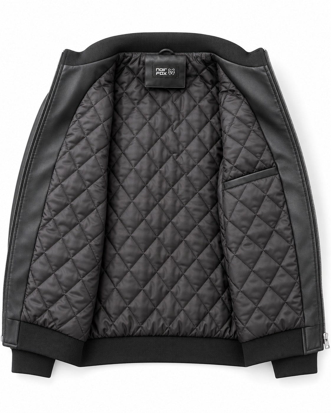 GIUBBOTTO ECOPELLE NOIR FOX-NERO
