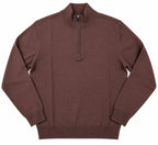 MAGLIONCINO MEZZA ZIP MOD- MORO