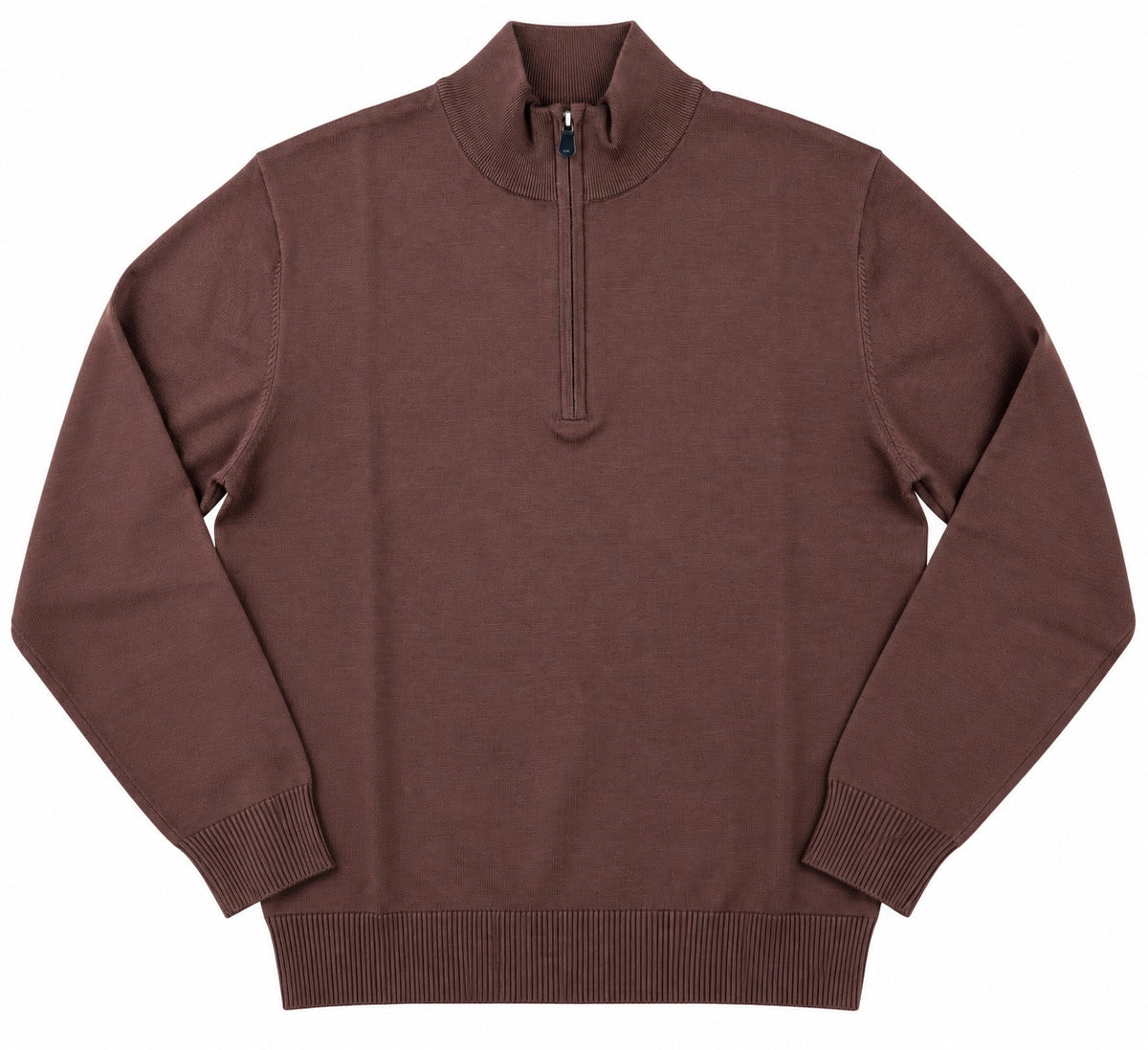 MAGLIONCINO MEZZA ZIP MOD- MORO