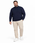 MAGLIONCINO MEZZO COLLO STRISCE-BLU