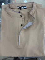 Polo MOD Guernica collo coreano- Beige