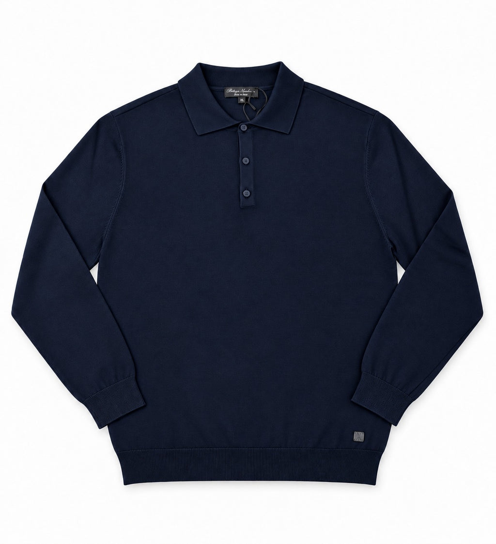 MAGLIONCINO POLO BASIC BOTTEGA-BLU