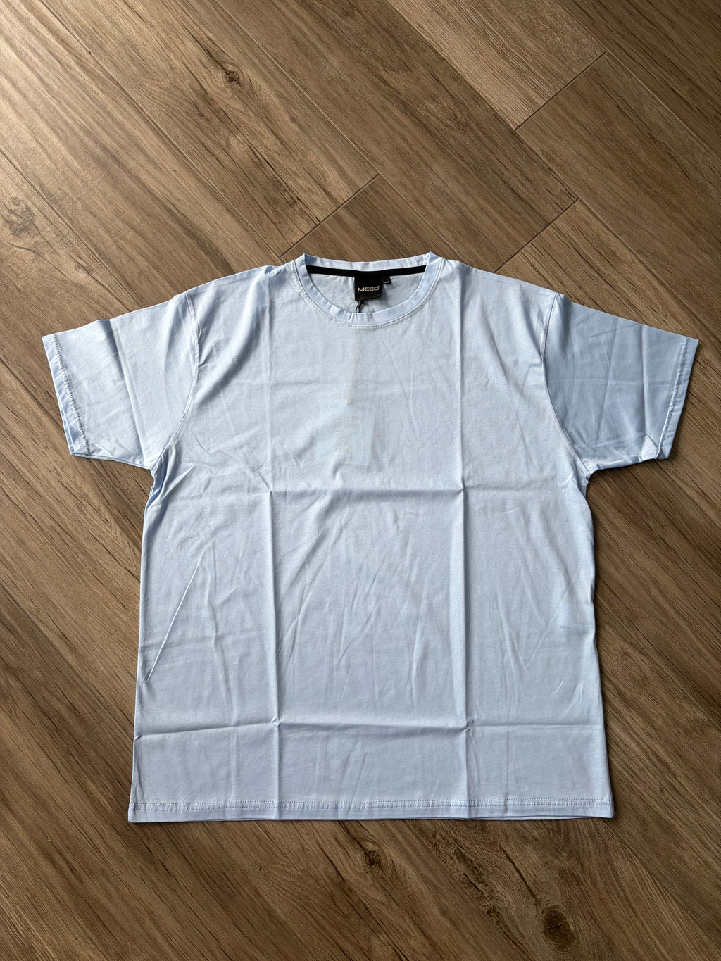 T-shirt filo di scozia MEED Milano OV1981- Celeste