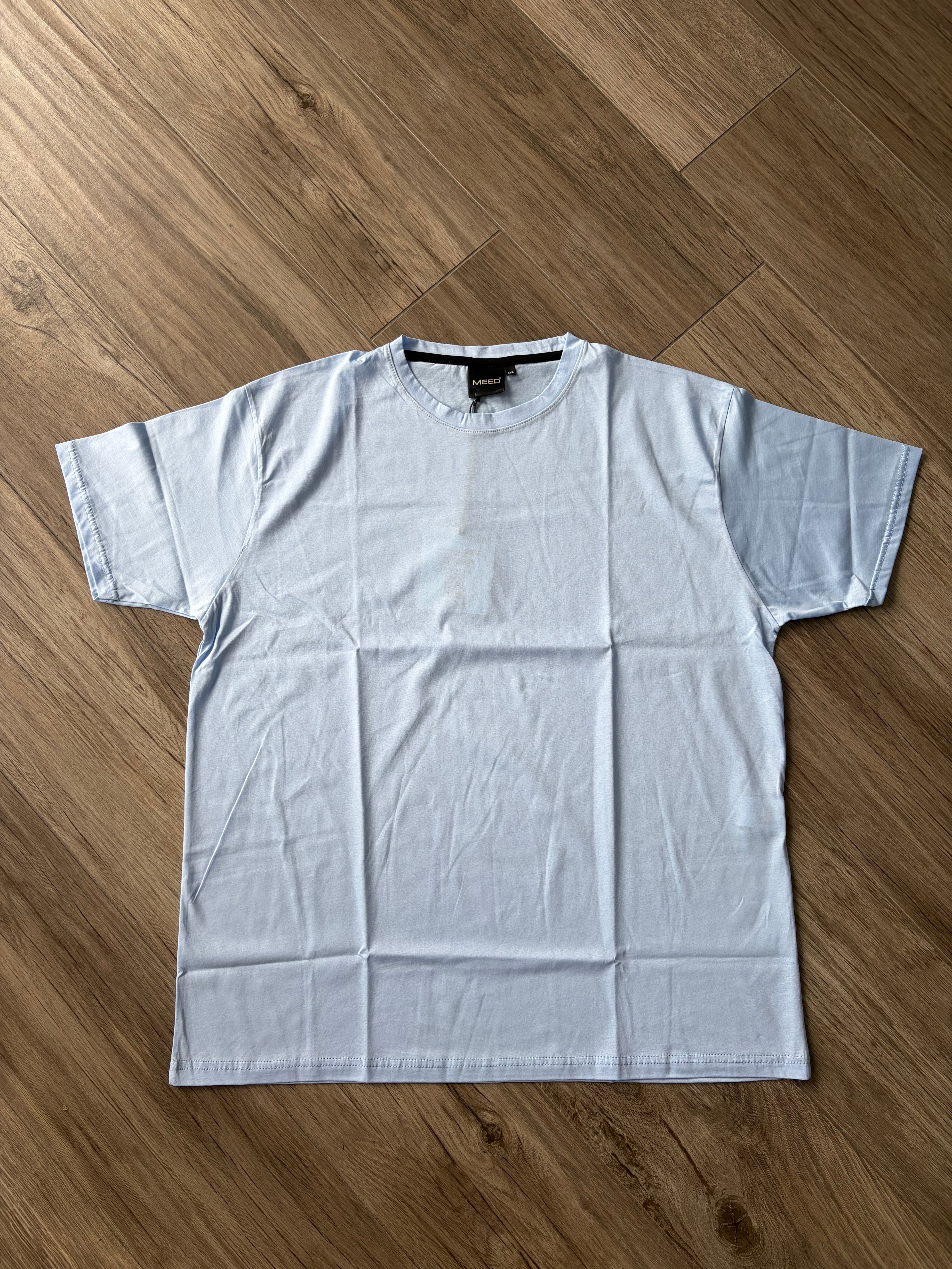 T-shirt filo di scozia MEED Milano OV1981- Celeste