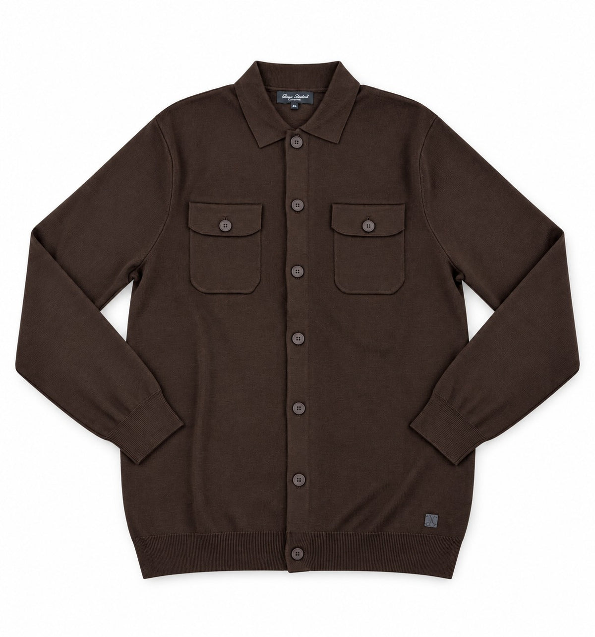 CARDIGAN POLO BOTTONI BOTTEGA- MORO