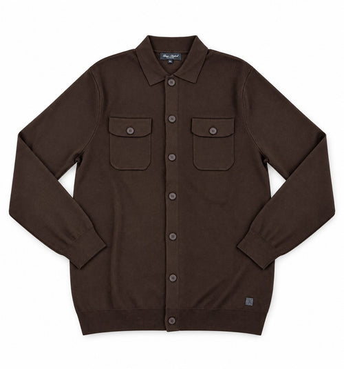 CARDIGAN POLO BOTTONI BOTTEGA- MORO