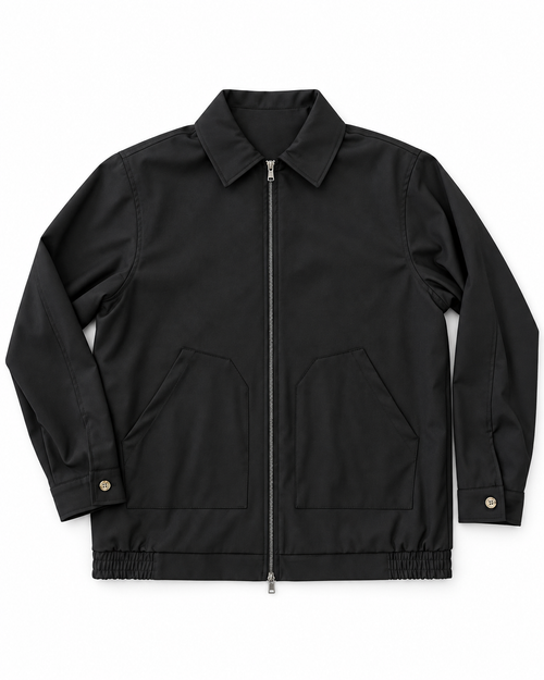 CAMICIONE GIACCA CON ZIP NOIR FOX- NERO
