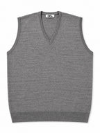 GILET LANA MERINO COLLO A V MOD-GRIGIO
