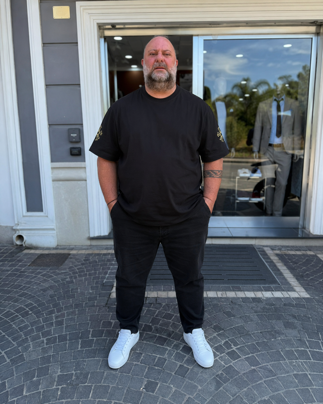 T- Shirt Croce KeyMore- Nero