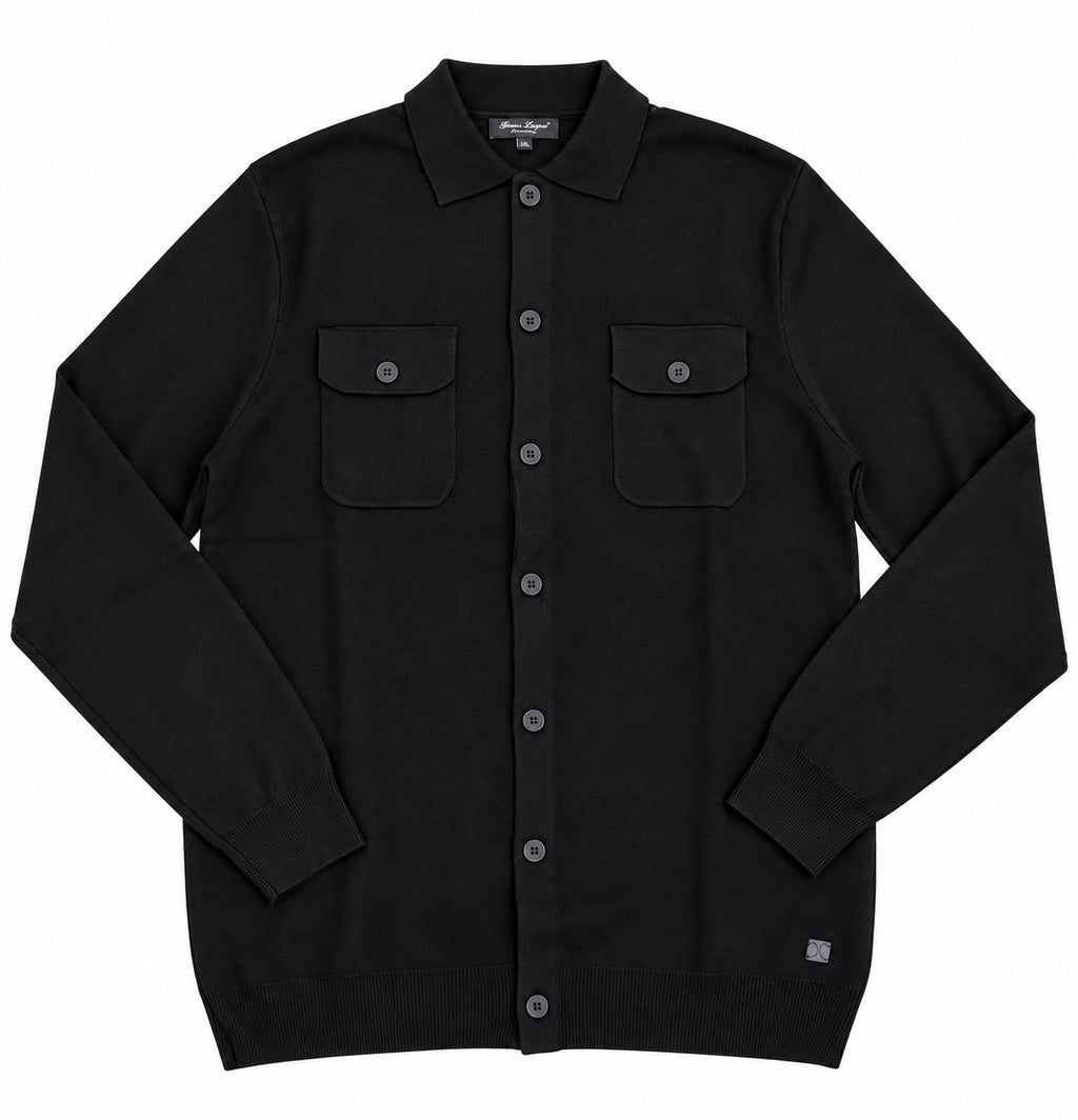 CARDIGAN POLO BOTTONI BOTTEGA- NERO