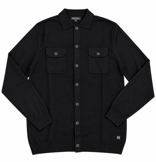 CARDIGAN POLO BOTTONI BOTTEGA- NERO