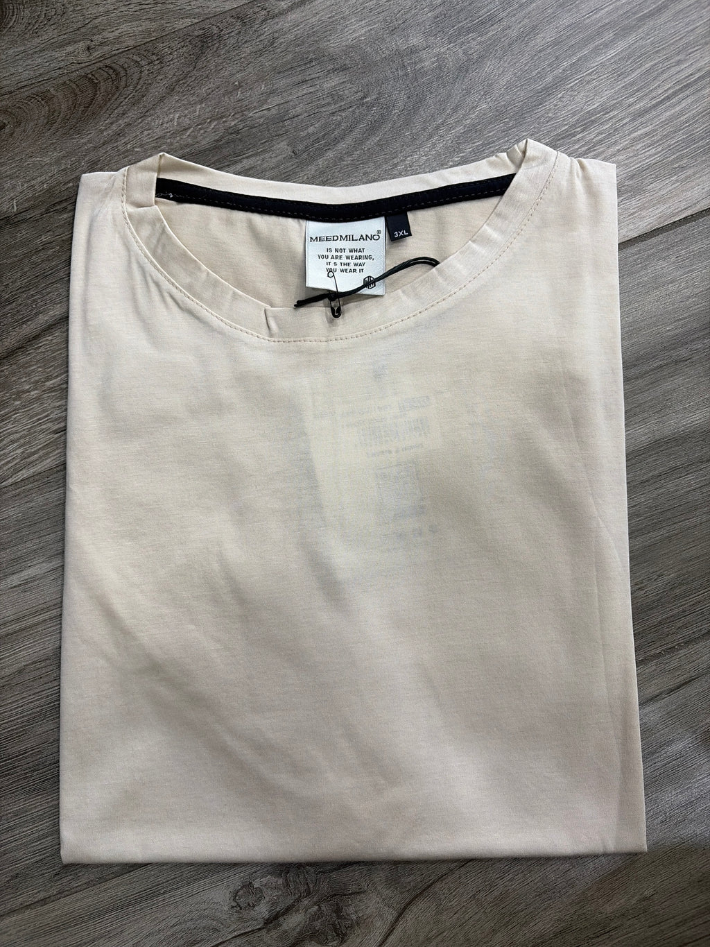 T-shirt filo di scozia MEED Milano OV1981  – Beige