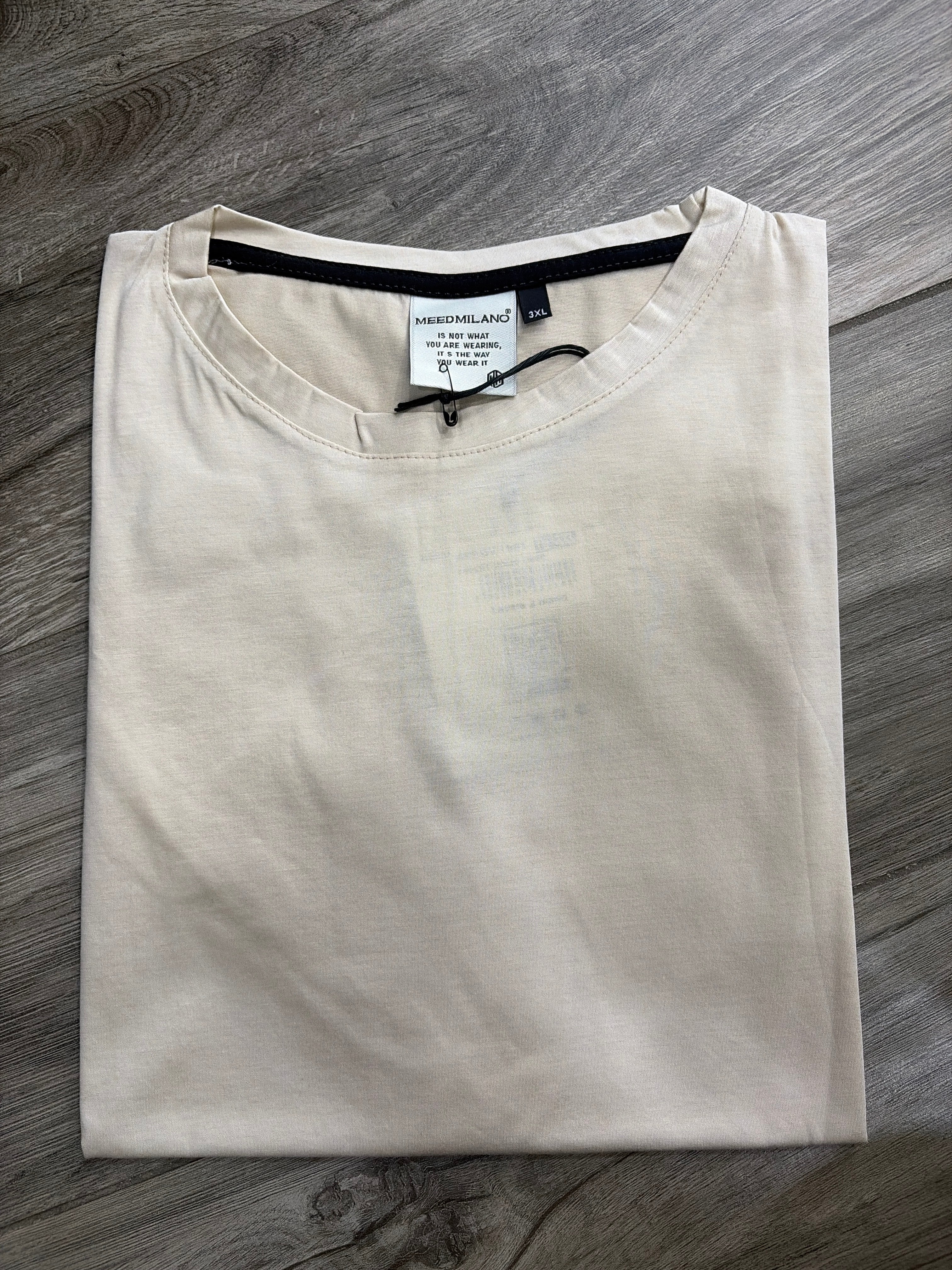 T-shirt filo di scozia MEED Milano OV1981  – Beige