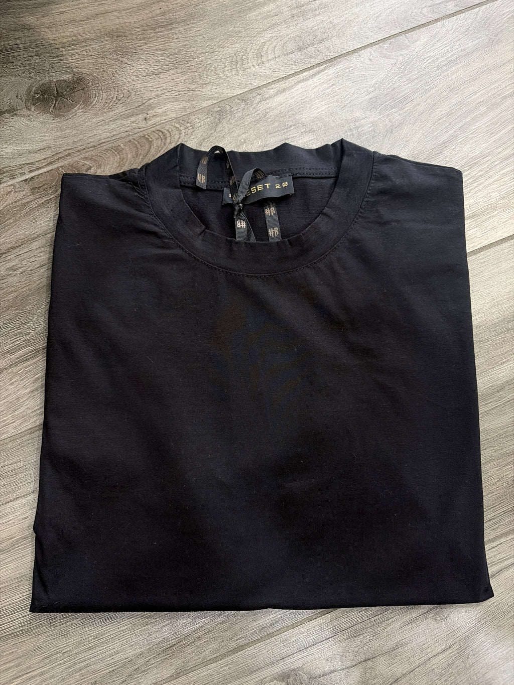 T-shirt RESET Filo di Scozia Big Over – Nero