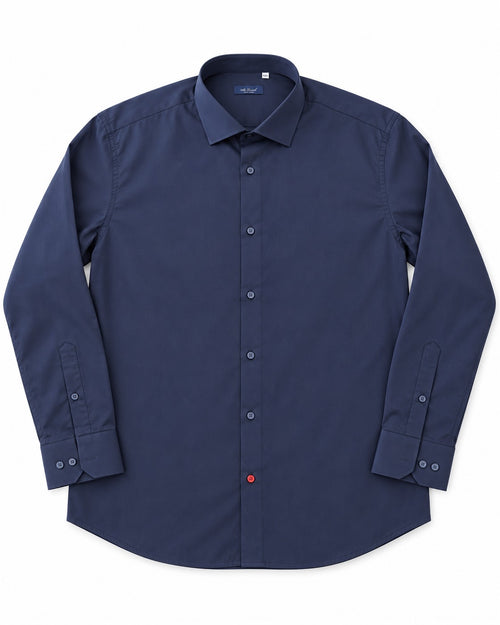 CAMICIA IN COTONE BASIC MC LAURENT-BLU