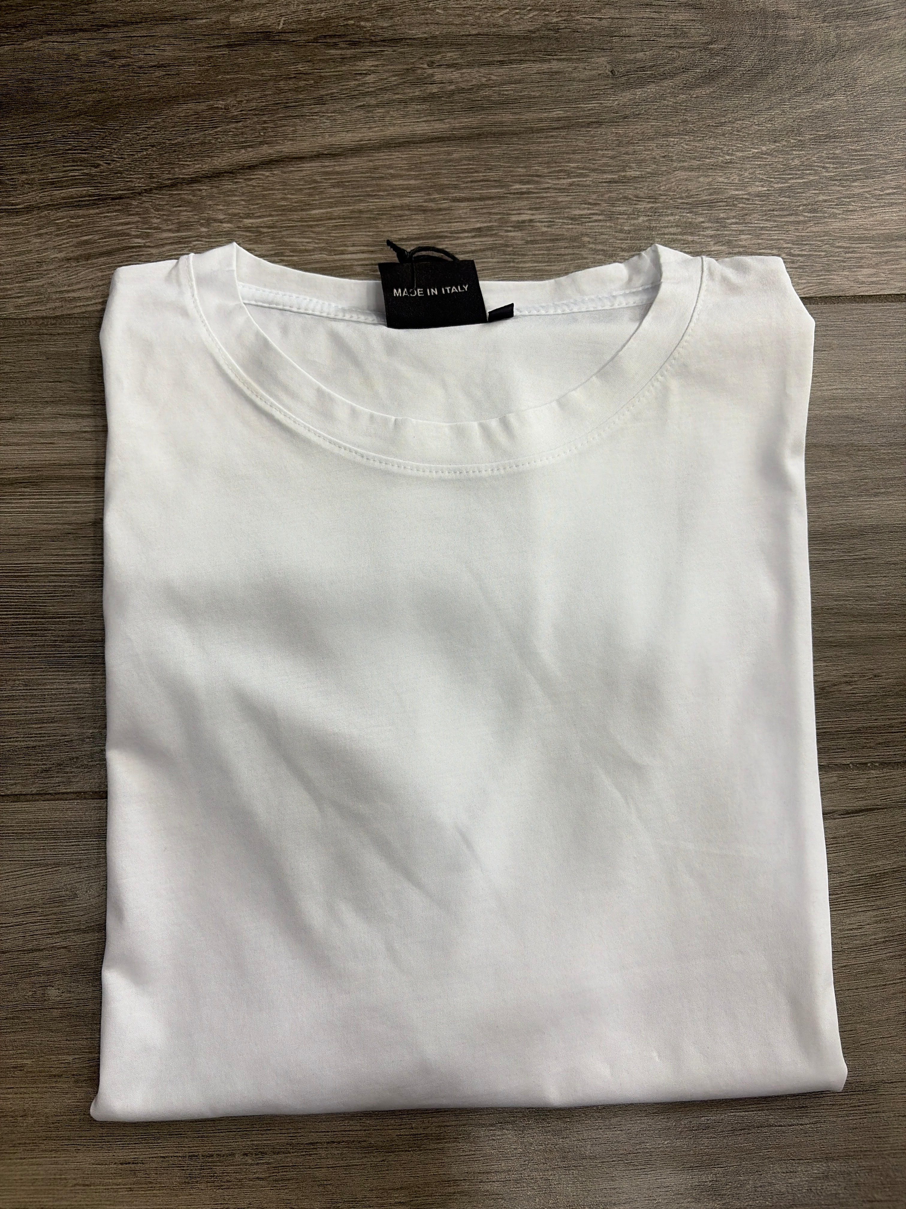 T-shirt filo di scozia MEED Milano OV1981– Bianco