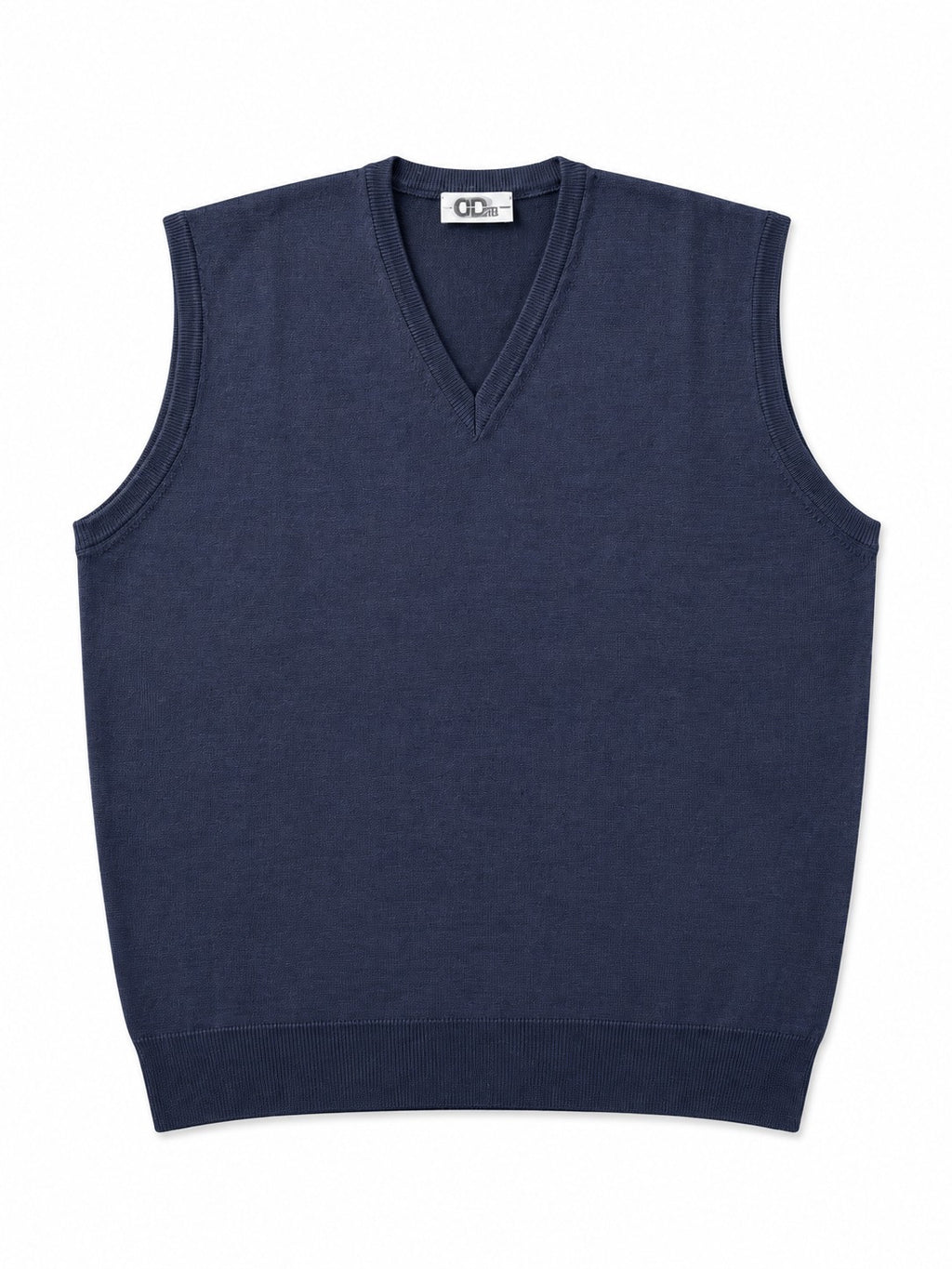 GILET LANA MERINO COLLO A V MOD-BLU