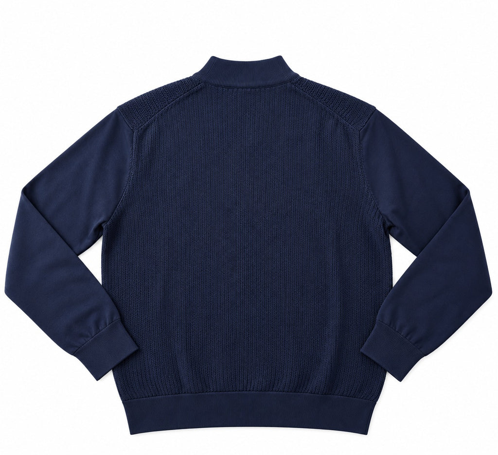 MAGLIONCINO MEZZO COLLO STRISCE-BLU