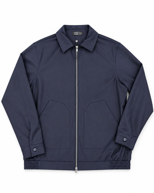 CAMICIONE GIACCA CON ZIP NOIR FOX-BLU