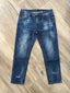 jeans MOD lavaggio medio con rotture e abrasioni