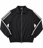 GIACCA CON ZIP E BANDE LATERALI- NERO