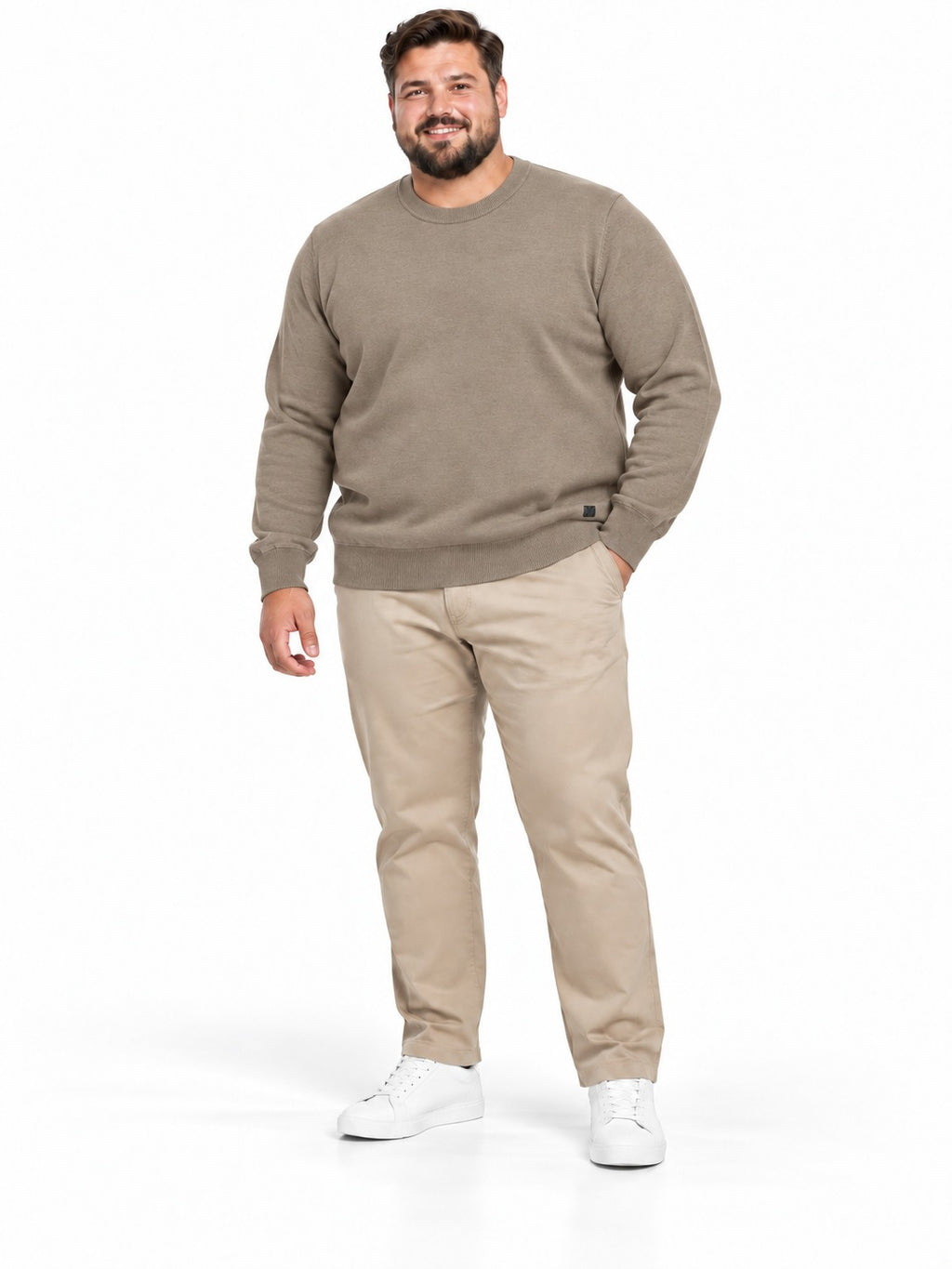 MAGLIONCINO BASIC BOTTEGA -KHAKI