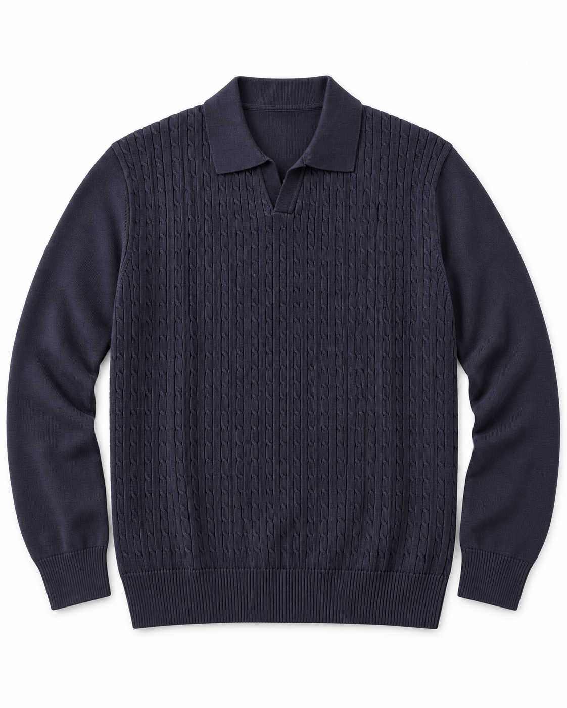POLO CON TRAMA BOTTEGA-BLU