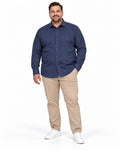 CAMICIA IN COTONE BASIC MC LAURENT-BLU