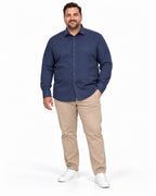 CAMICIA IN COTONE BASIC MC LAURENT-BLU