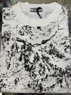 T-shirt MOD “Capodimonte” Stampa All Over- Panna/Nero