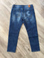 jeans MOD lavaggio medio con rotture e abrasioni