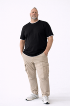 T-shirt RESET Filo di Scozia Big Over – Nero