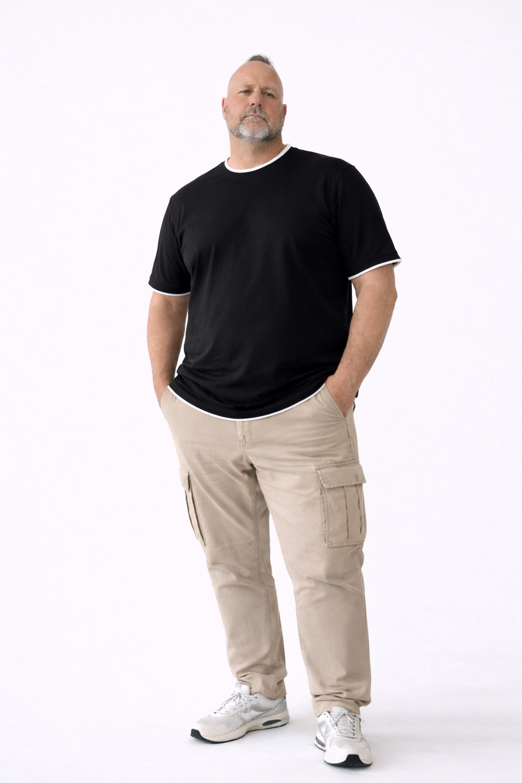 T-shirt RESET Filo di Scozia Big Over – Nero