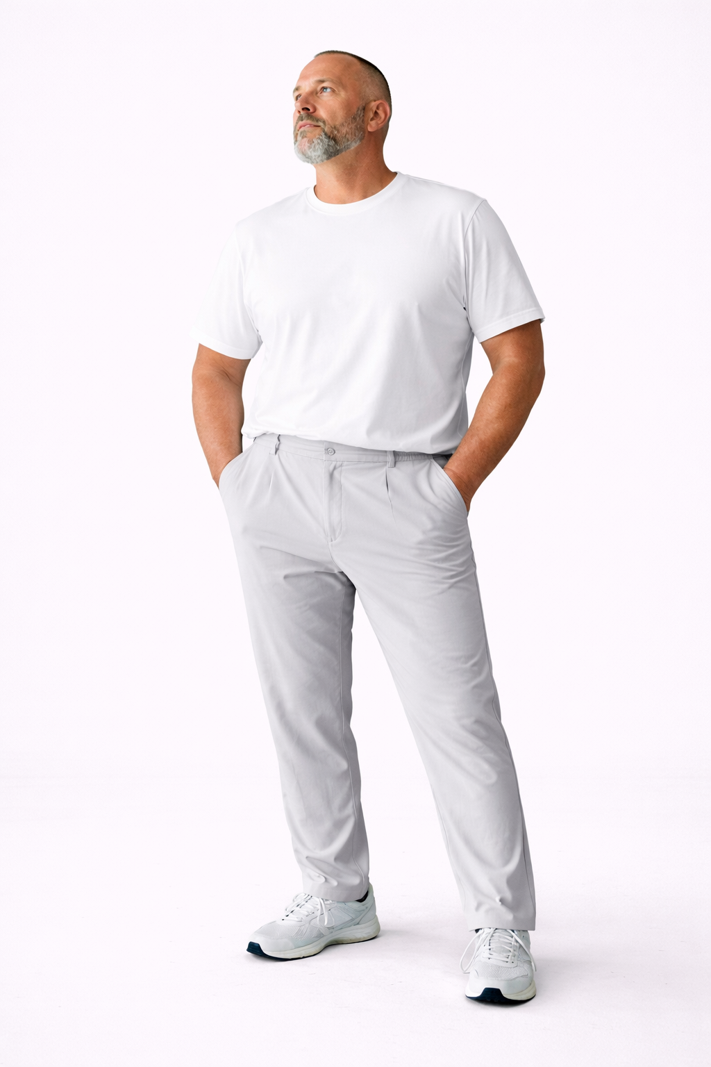 Pantalone Elegante Elastico Big Size – Bottega Napoletana-grigio chiaro
