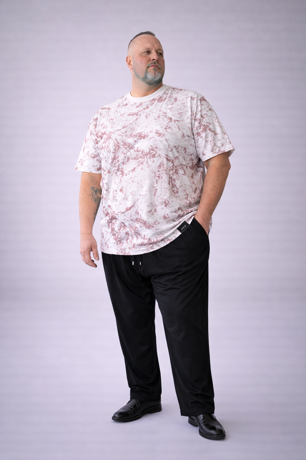 T-shirt MOD “Capodimonte” Stampa All Over – Panna/Tortora