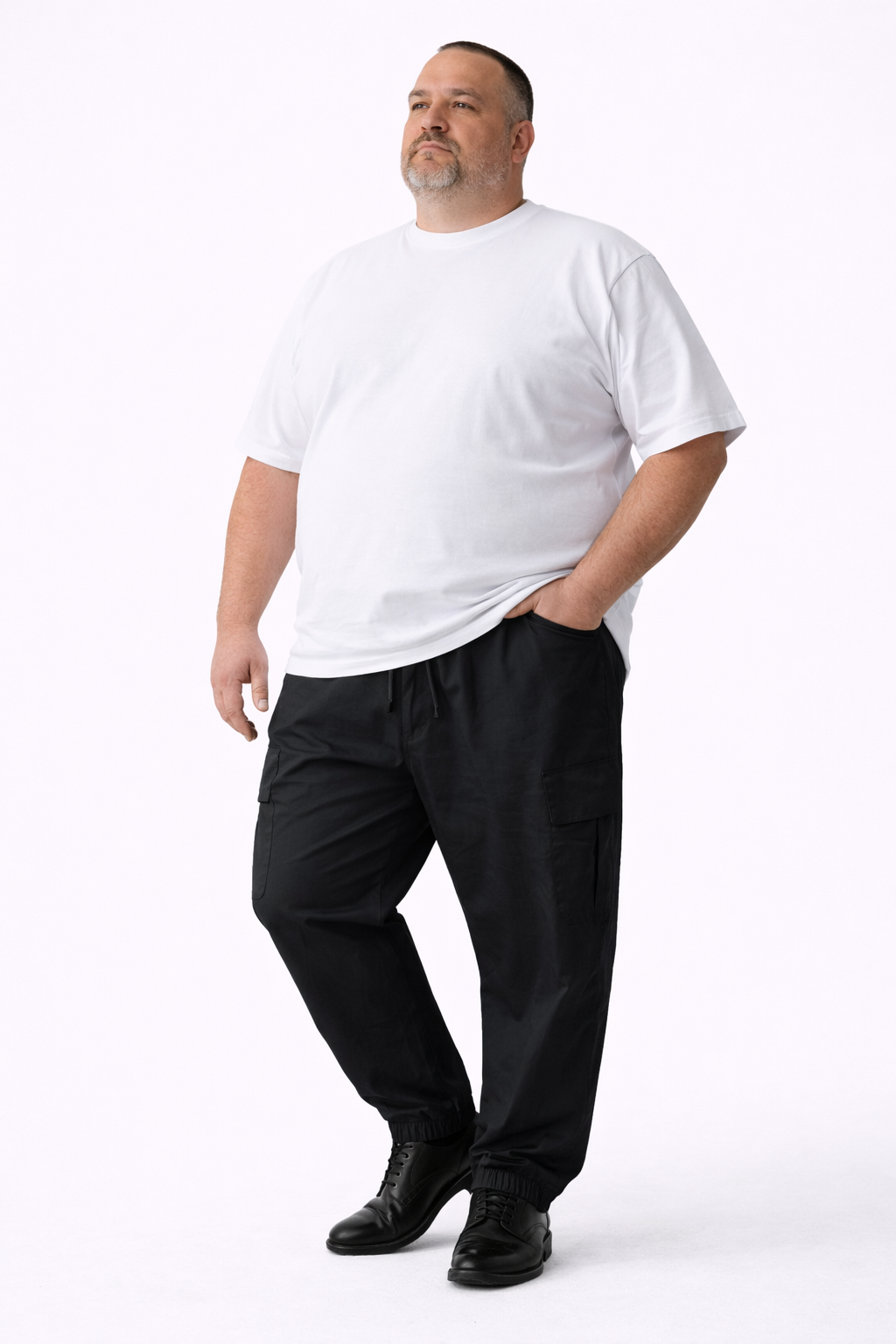 Pantalone Cargo Elastico Big Size – Bottega Napoletana/nero
