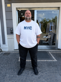 T-Shirt con stampa NYC Recall- Bianco