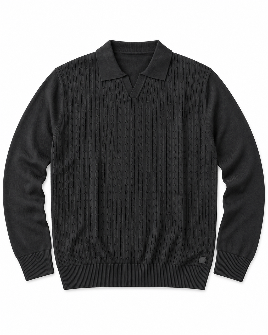 POLO CON TRAMA BOTTEGA-NERO