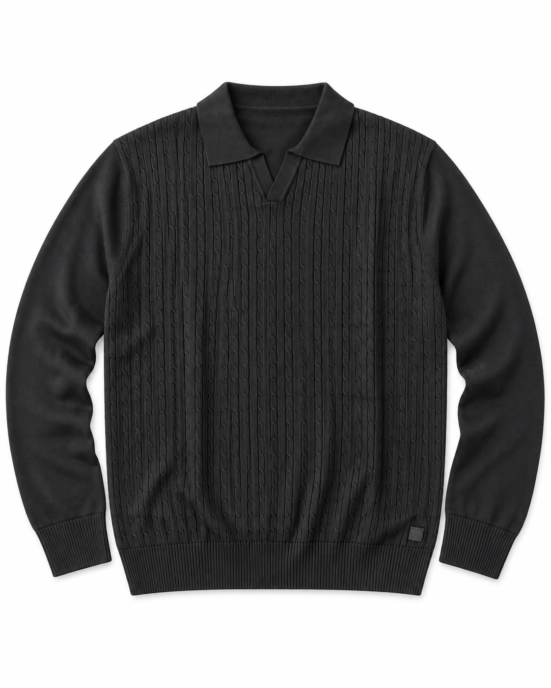 POLO CON TRAMA BOTTEGA-NERO