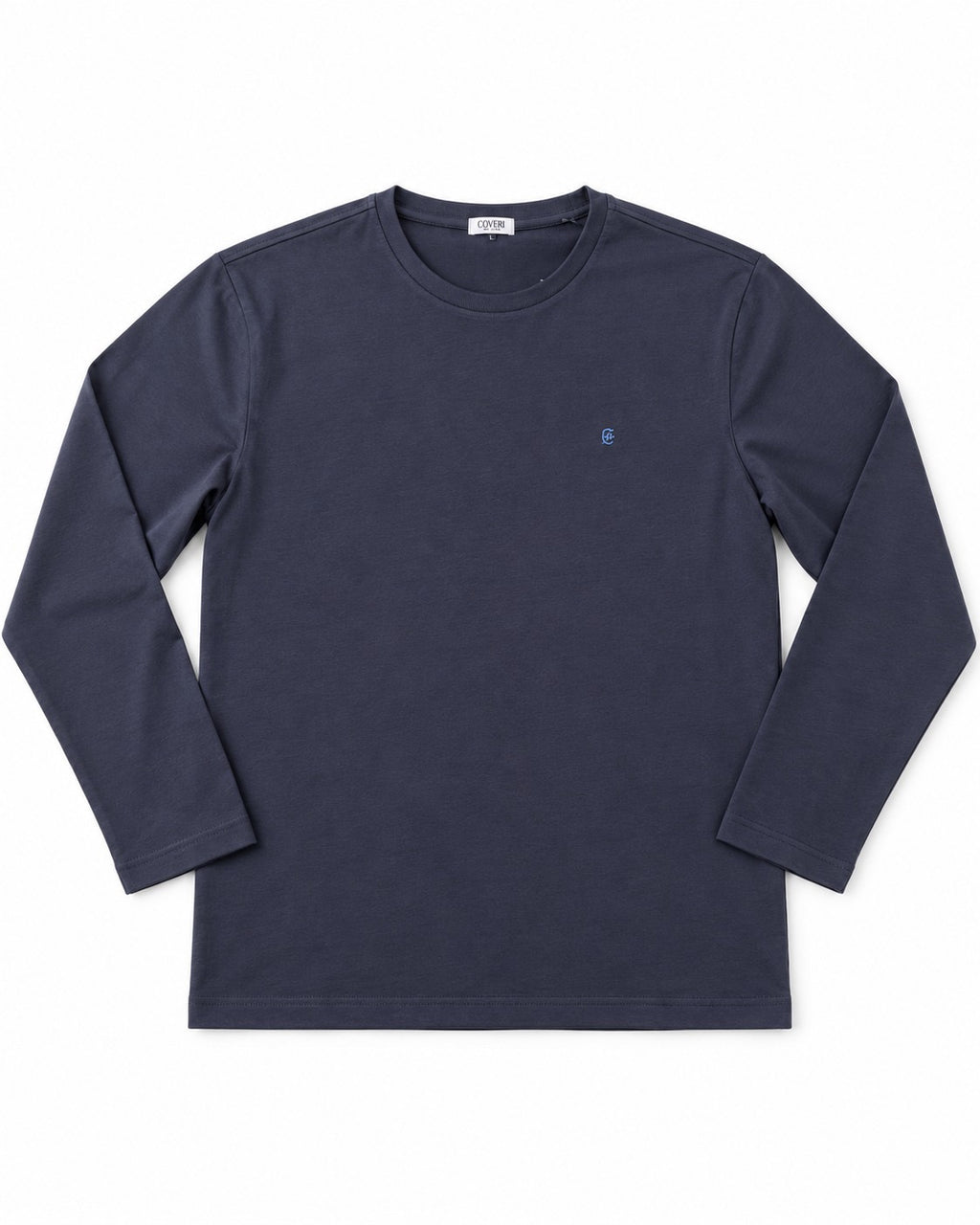 SHIRT COTONE MANICA LUNGA COVERI-BLU